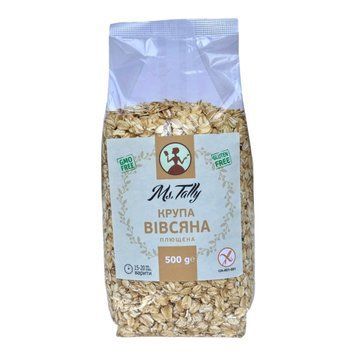 Крупа вівсяна плющена без глютену, 500 г, Ms Tally 6356 фото