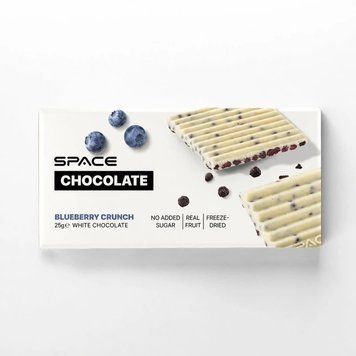Шоколад білий ( без цукру) "Чорничний кранч", 25 г, Space Chocolate 7861 фото
