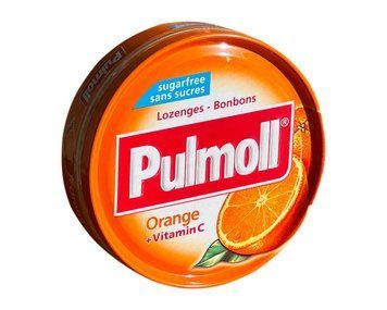 Льодяники без цукру зі смаком апельсину та кардамону 45 г, Pulmoll Orange 7746 фото