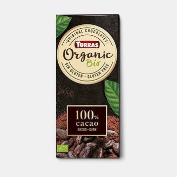 Чорний шоколад TORRAS ORGANIC BIO 100% какао 100 г без глютену 7345 фото